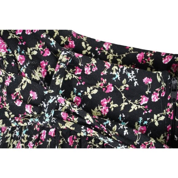 Vtg 90s Y2k Mini Skirt Floral Print by Spring Street Flouncy Belted Skater Ditzy - Picture 7 of 10